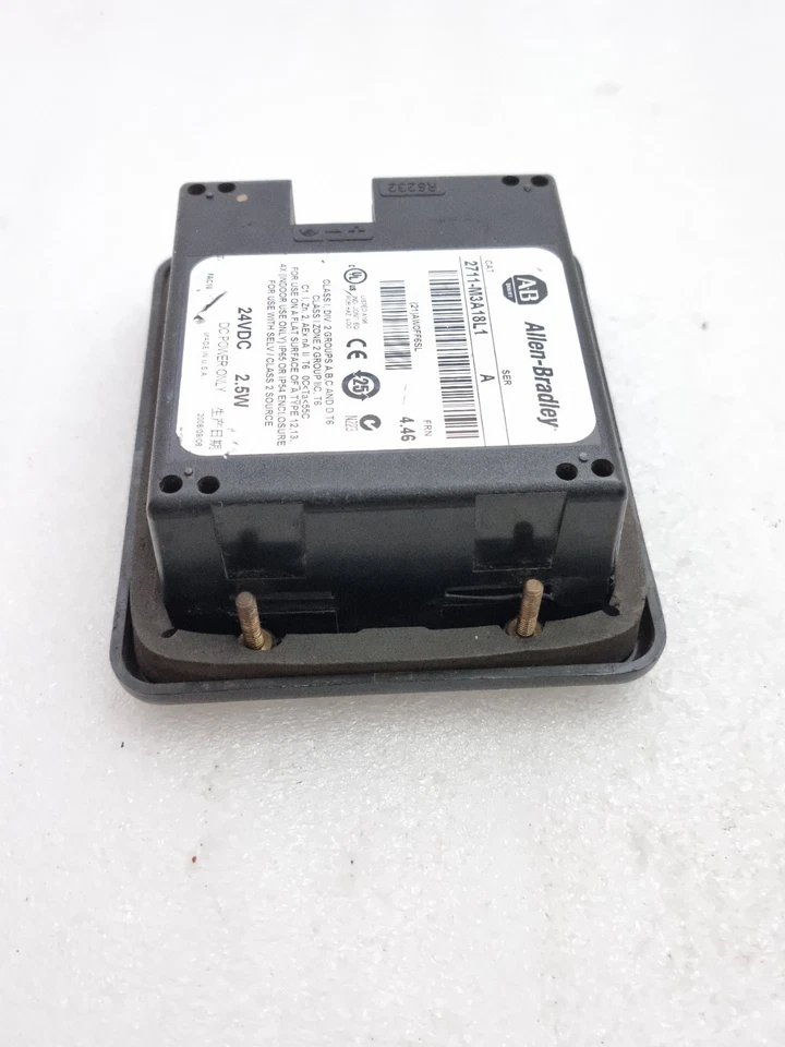 For Parts Allen Bradley PanelView 300 Micro 2711-M3A18L1 Ser A 24Vdc Made In USA